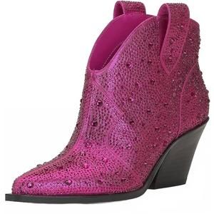 NEW JESSICA SIMPSON women zadie 2 ankle boot in fuschia